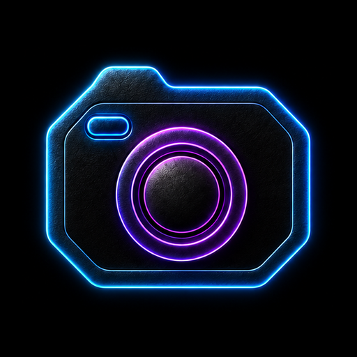 Aperture neon icon
