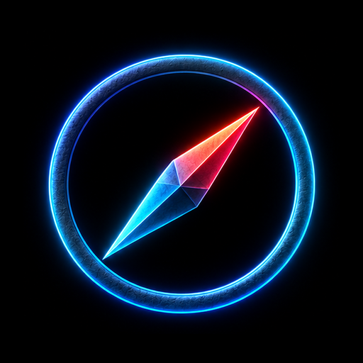 Wayfinder neon icon